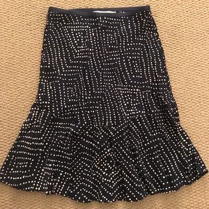 Diane von Furstenberg Navy/White Isabell Skirt